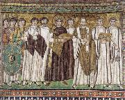 unknow artist The Emperor justinian and his Court oil painting artist
